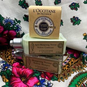 L'OCCITANE Verbena Hair Care Trio with Lait Milk Soap